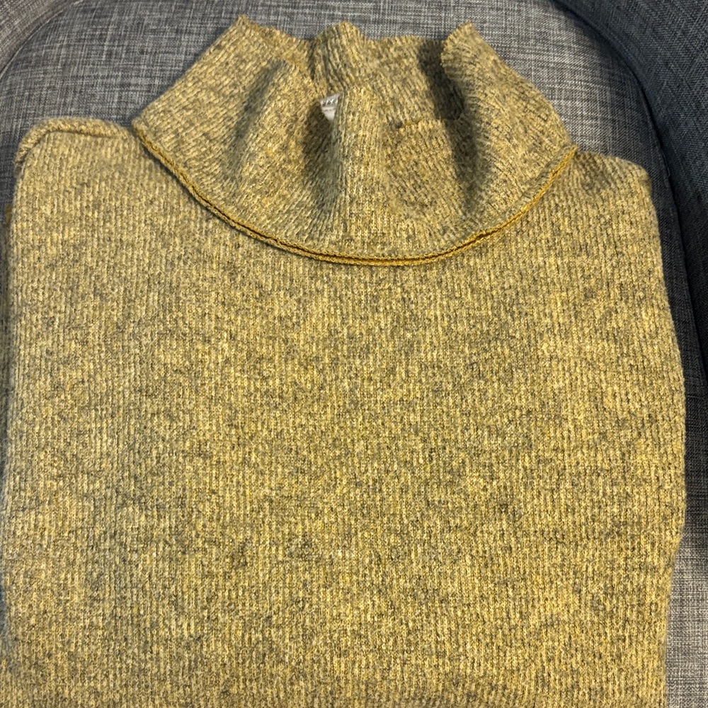 For The Republic Men's Yellow Turtleneck Sweater